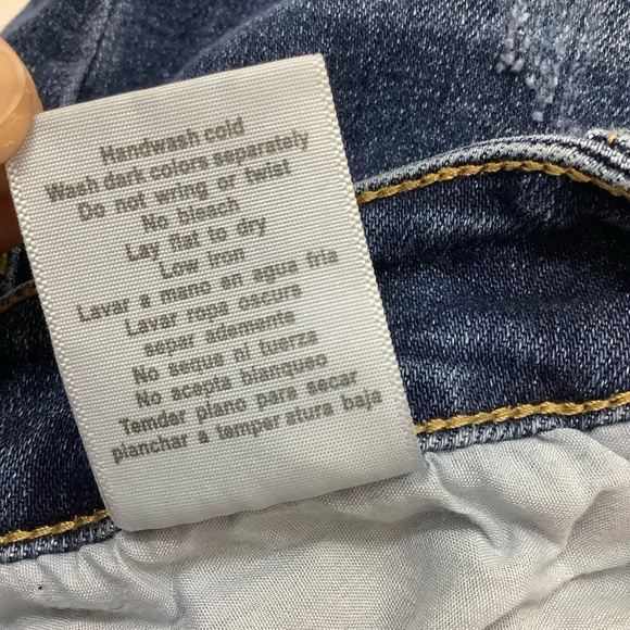 Judy Blue Distressed Blue Bermuda Denim Shorts Stretch - Picture 5 of 5